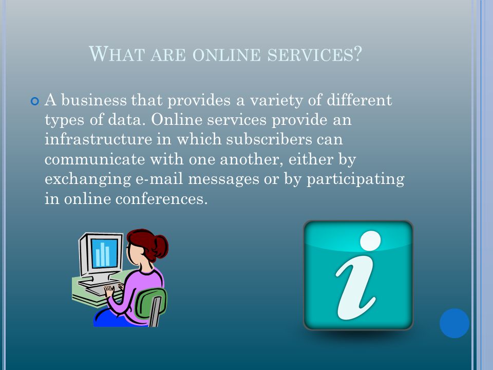 What are online services