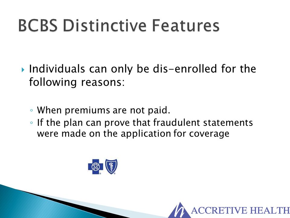 BCBS Distinctive Features