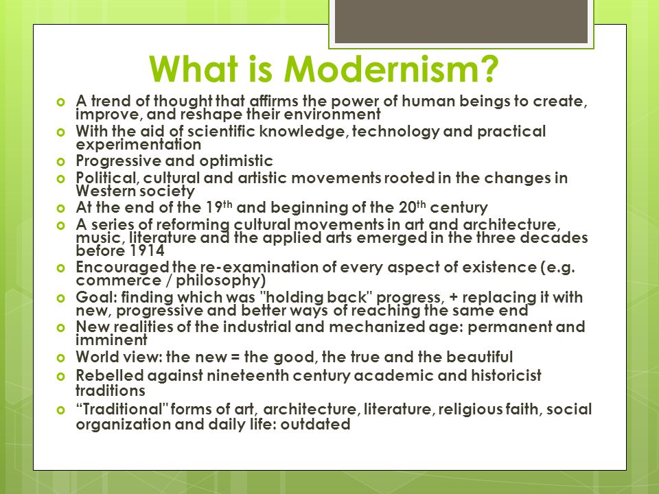 modernism in society