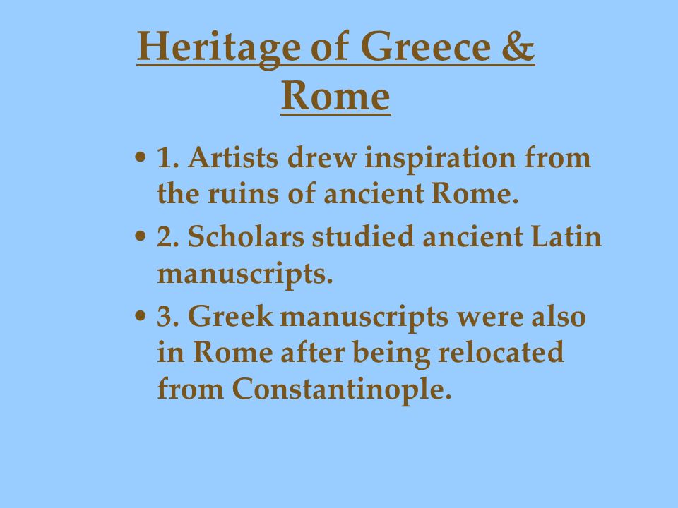 Heritage of Greece & Rome