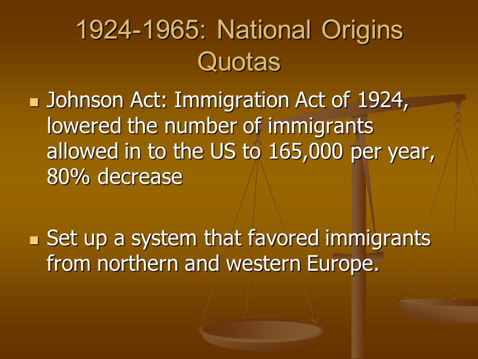 : National Origins Quotas