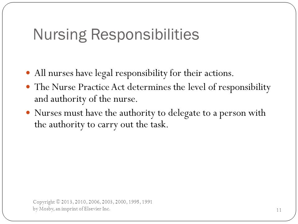 Nursing Responsibilities