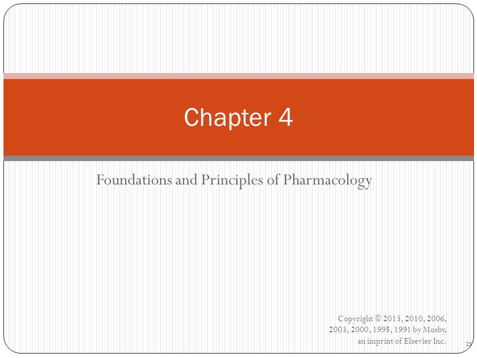 Foundations and Principles of Pharmacology