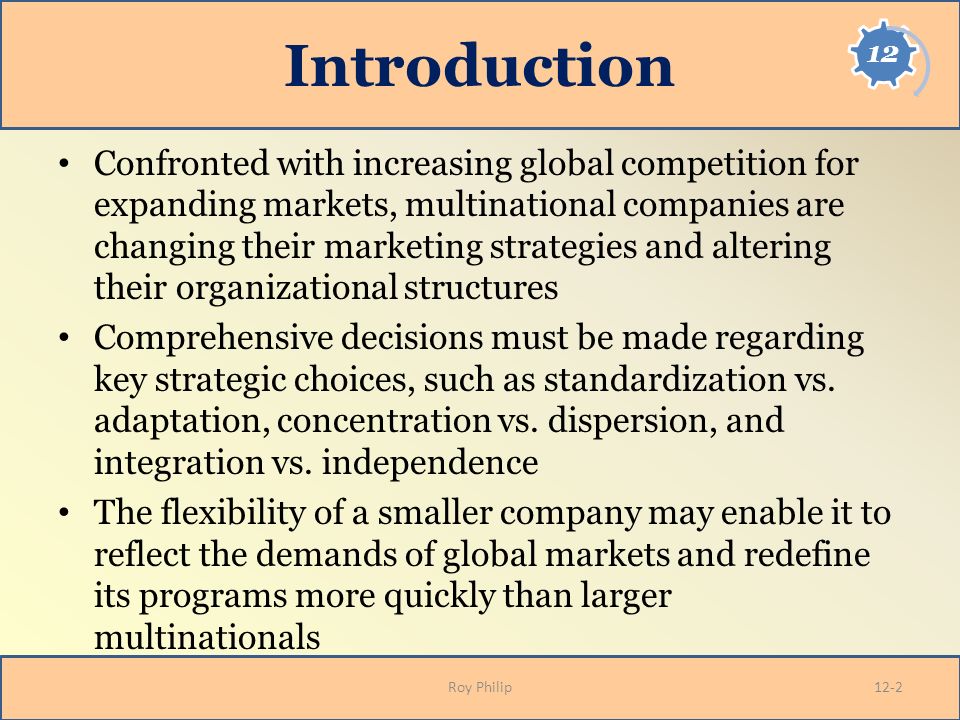 Global Marketing Management Planning And Organization Ppt - 