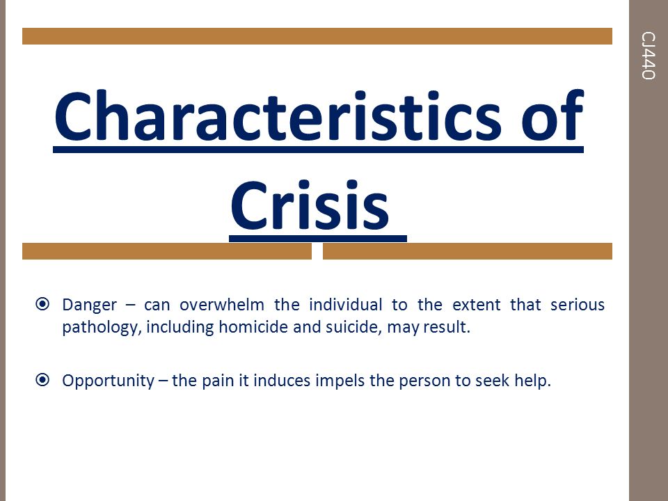 characteristics of crisis intervention