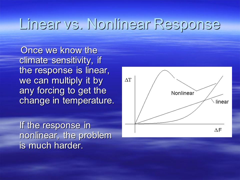 Linear vs. Nonlinear Response