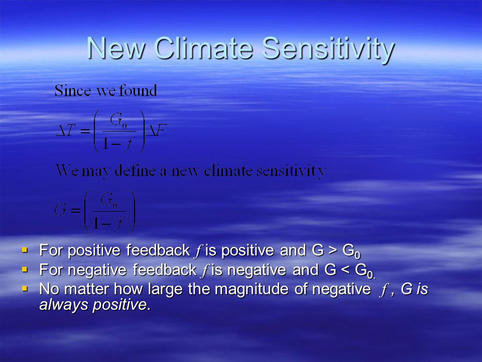 New Climate Sensitivity