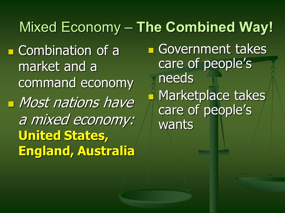 Mixed Economy – The Combined Way!