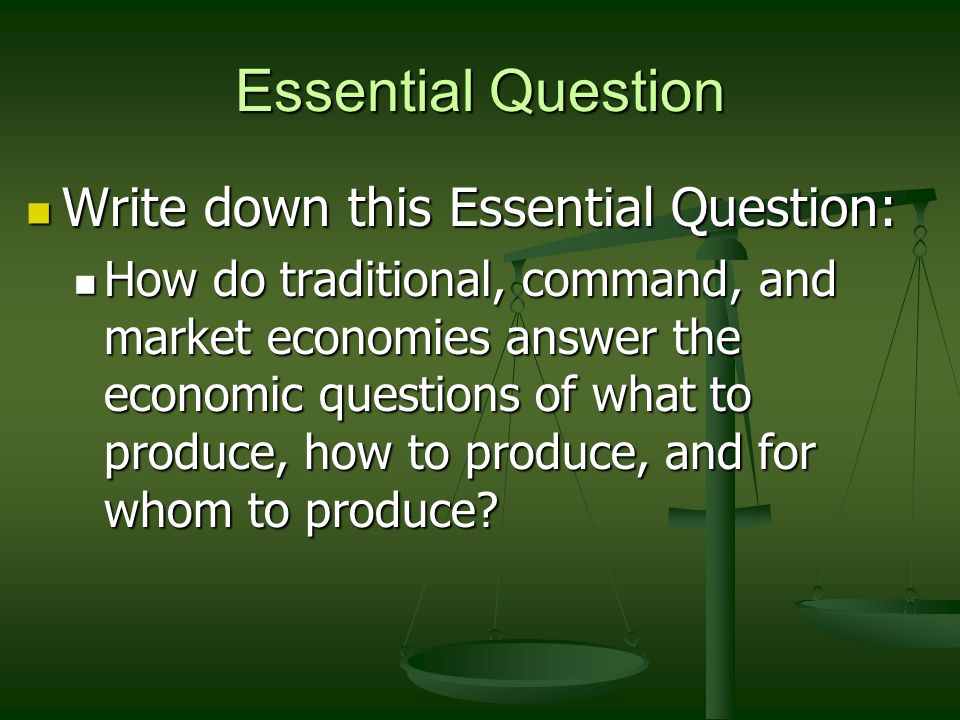 Essential Question Write down this Essential Question:
