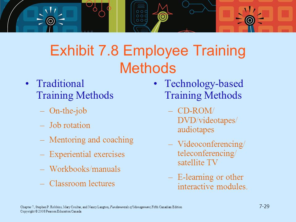 Exhibit 7.8 Employee Training Methods