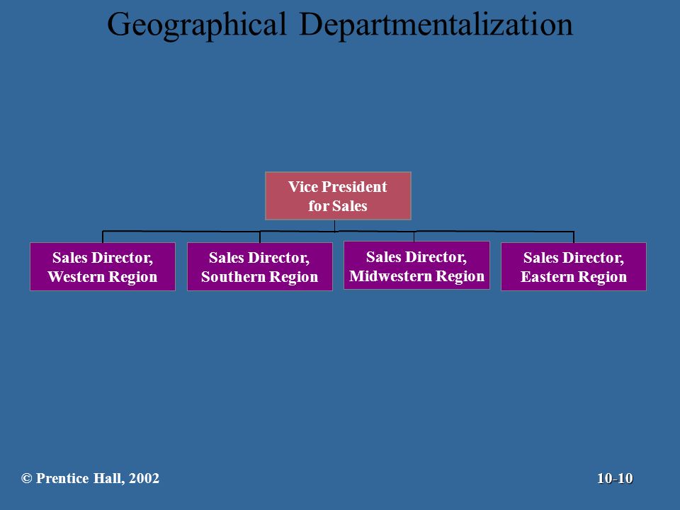 Geographical Departmentalization
