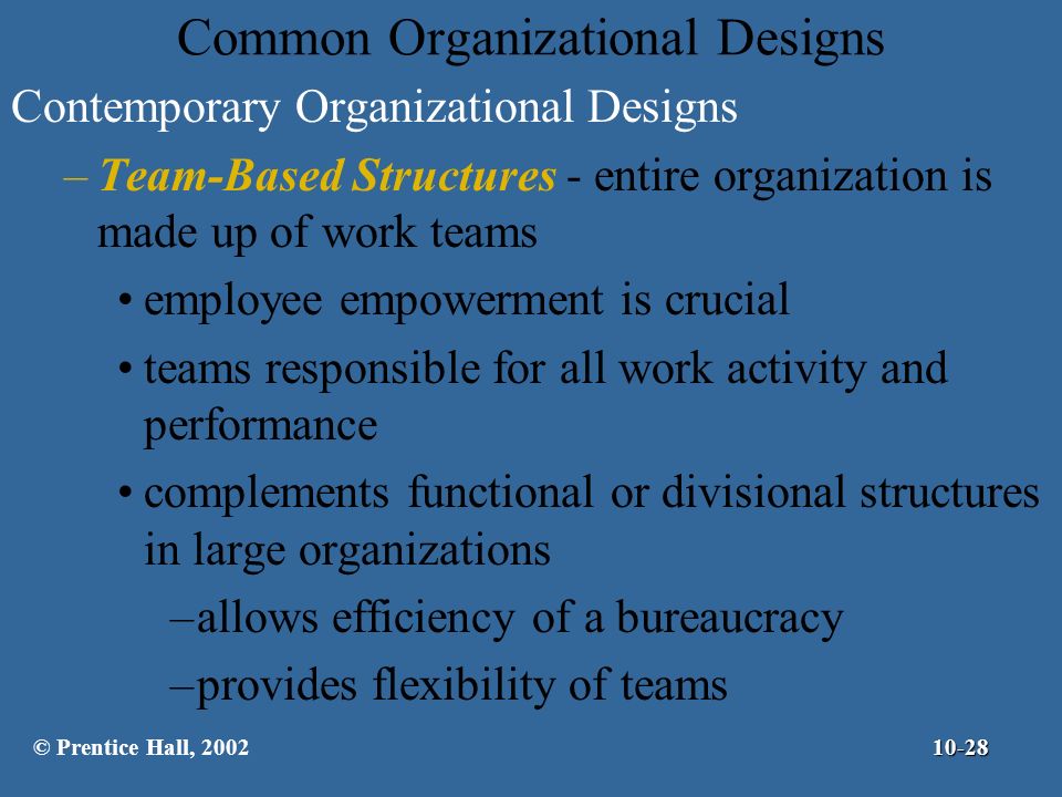 Common Organizational Designs