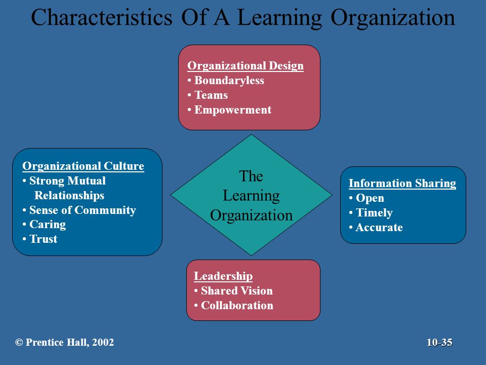 Characteristics Of A Learning Organization