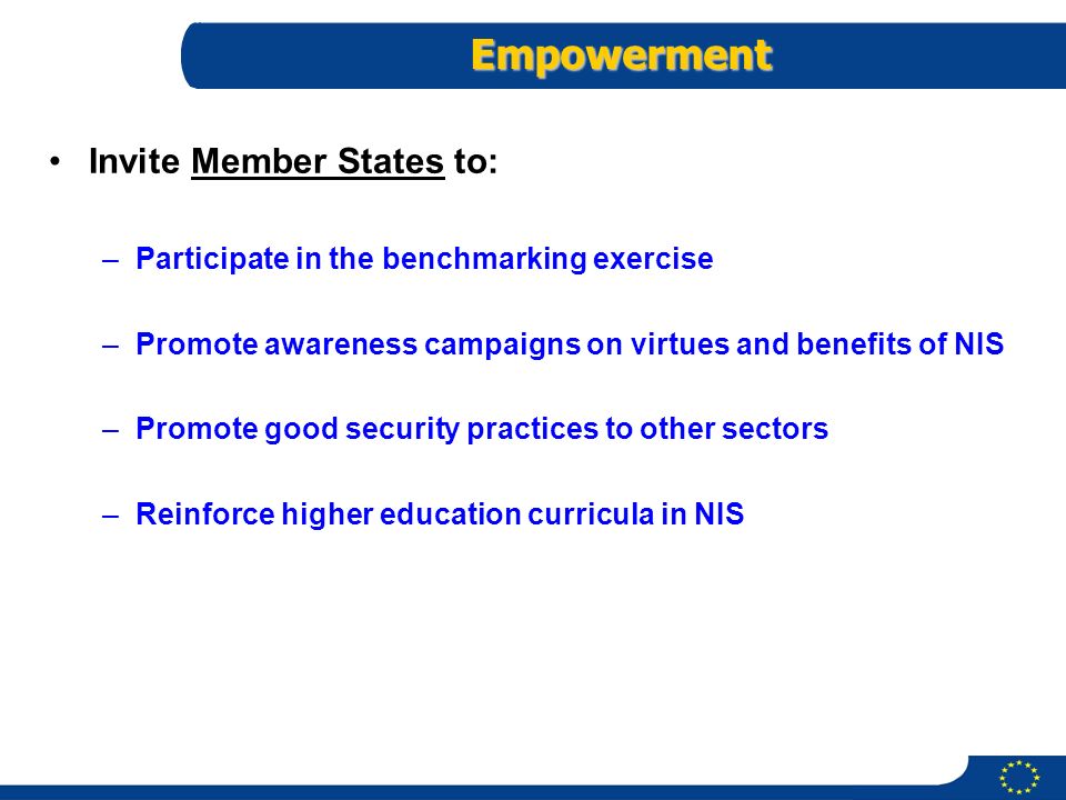 Empowerment Invite Member States to: