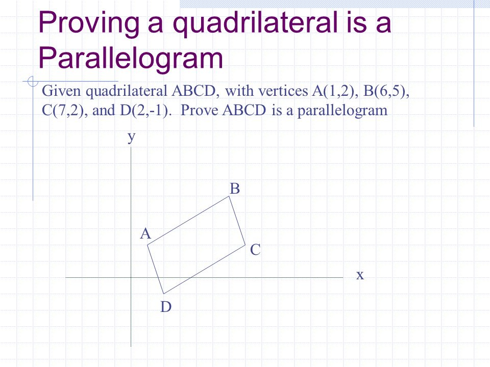 Proving a quadrilateral is a Parallelogram