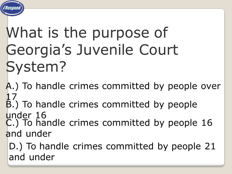What is the purpose of Georgia’s Juvenile Court System