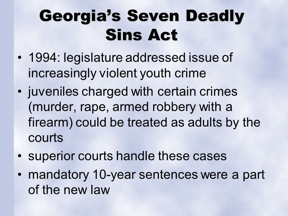 Georgia’s Seven Deadly Sins Act