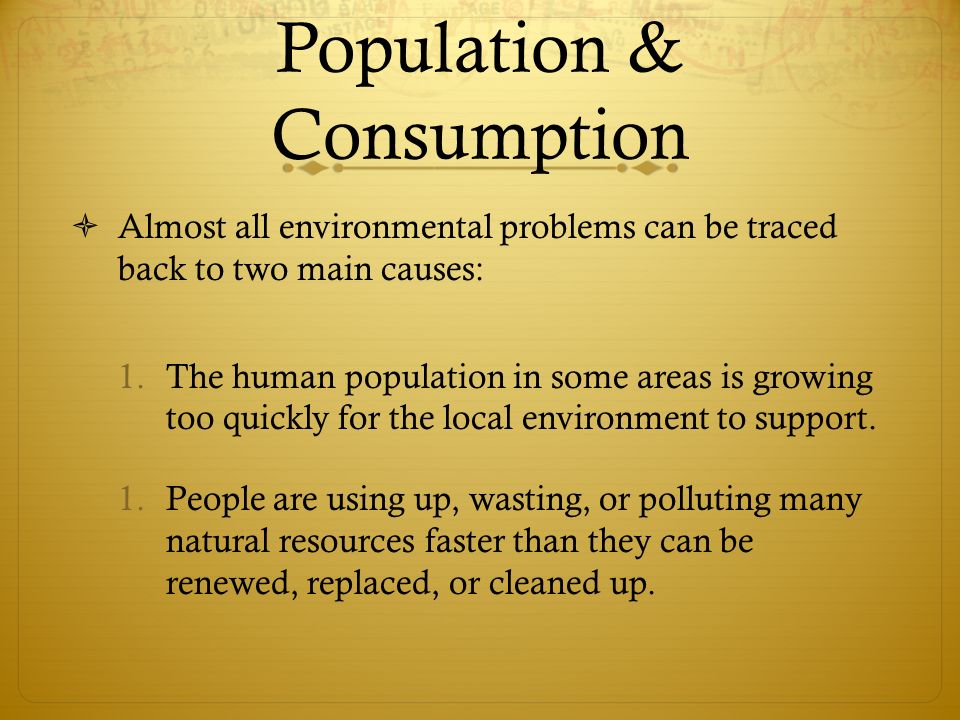 Population & Consumption