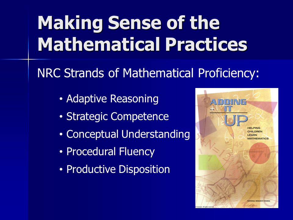 Making Sense of the Mathematical Practices