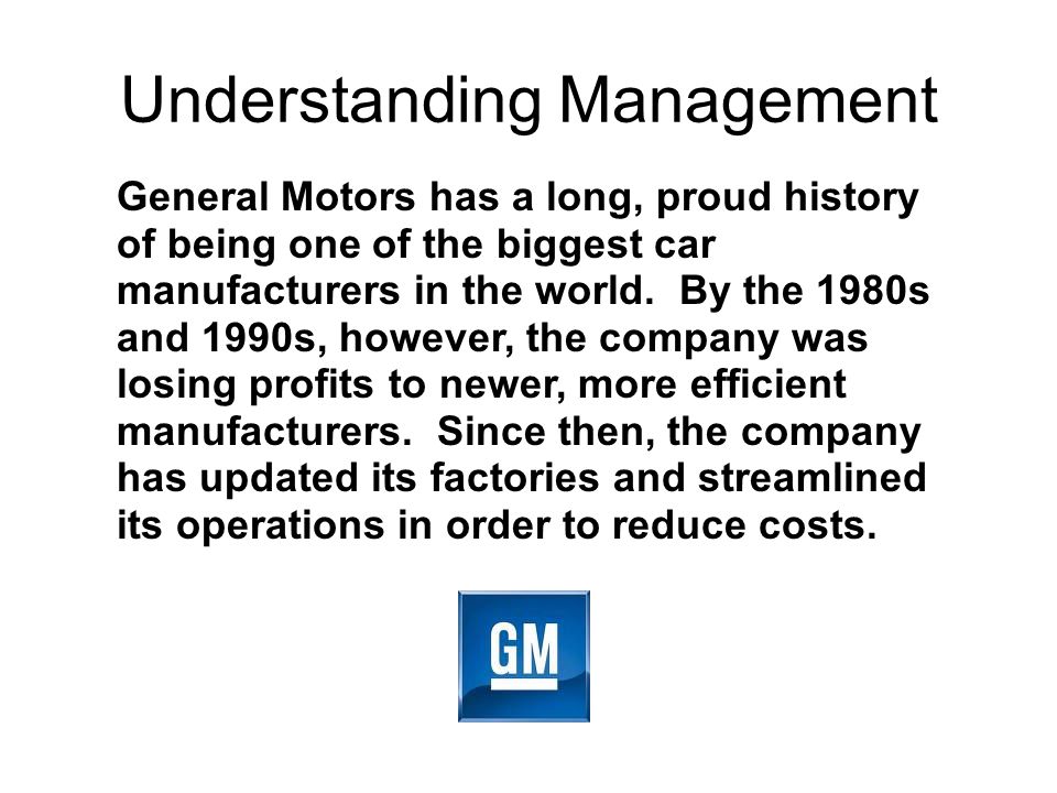 General Motors Organizational Chart