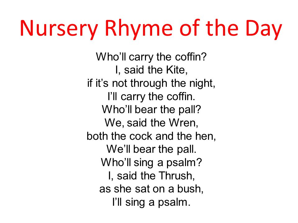 Nursery Rhyme Of The Day Ppt Video Online Download