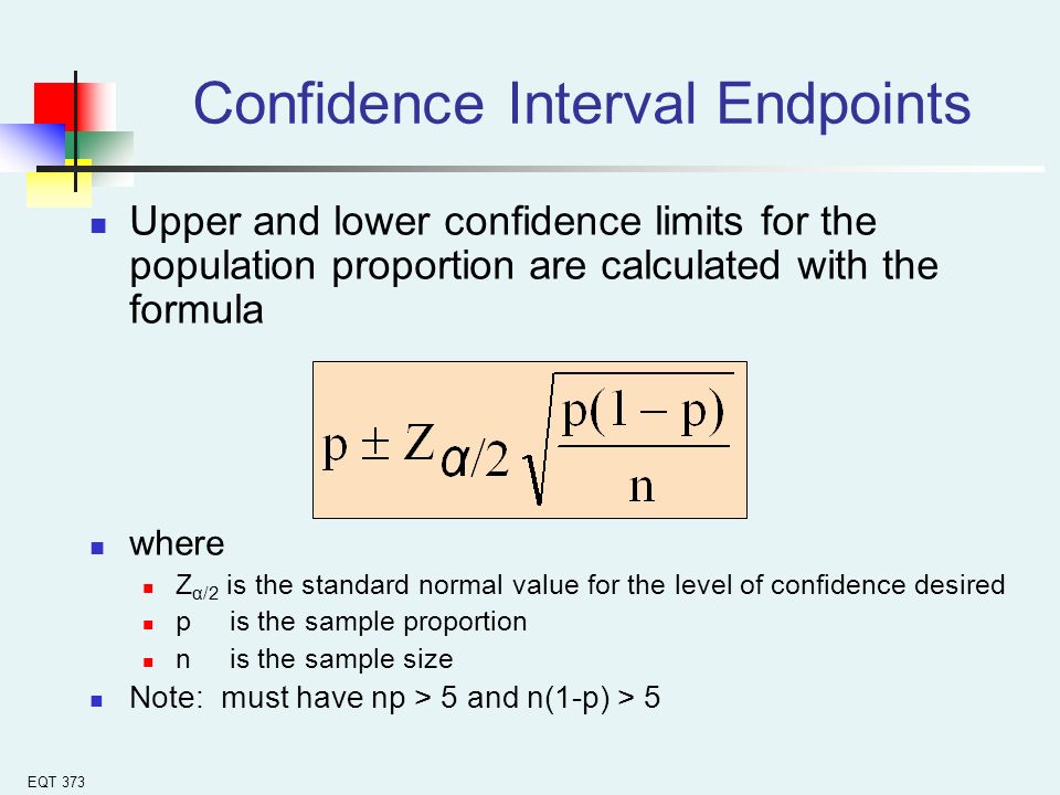 Confidence Interval Endpoints.