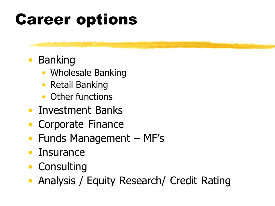 Finance Career Options Ppt Video Online Download