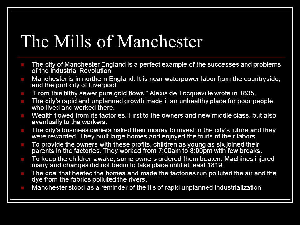 The Mills of Manchester