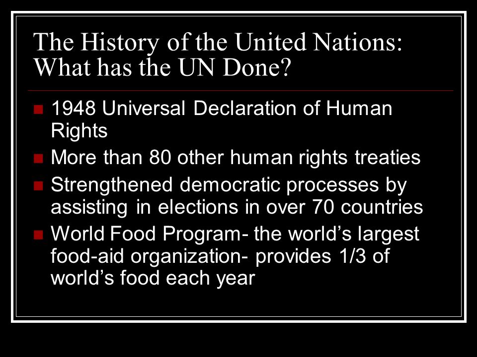 The History of the United Nations: What has the UN Done
