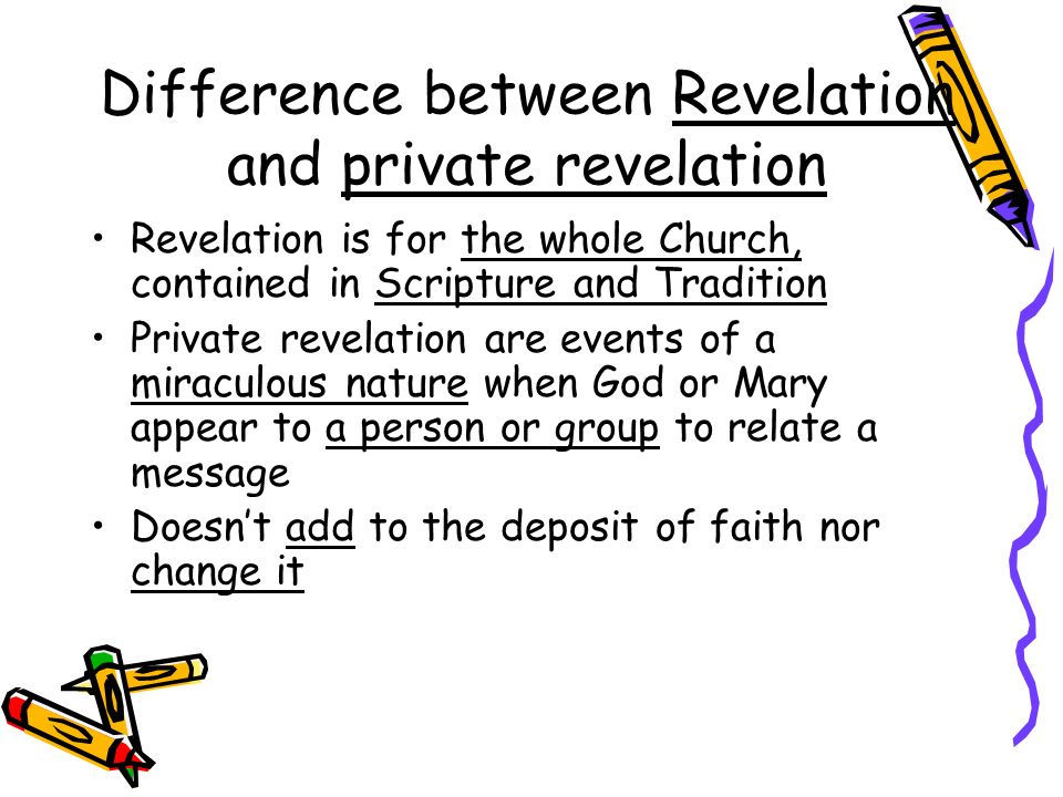 Difference between Revelation and private revelation