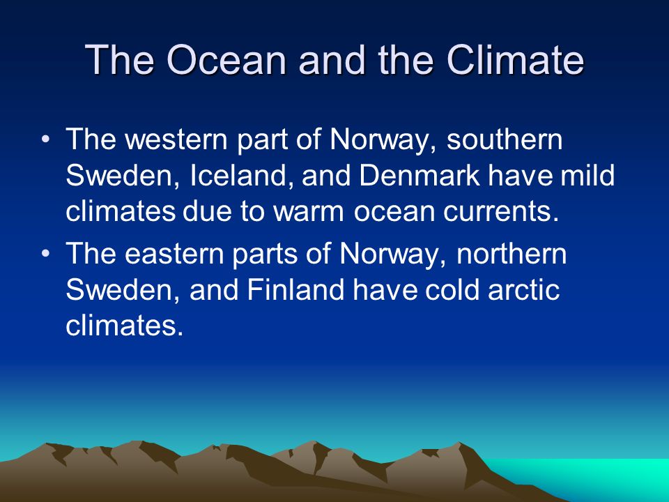 The Ocean and the Climate