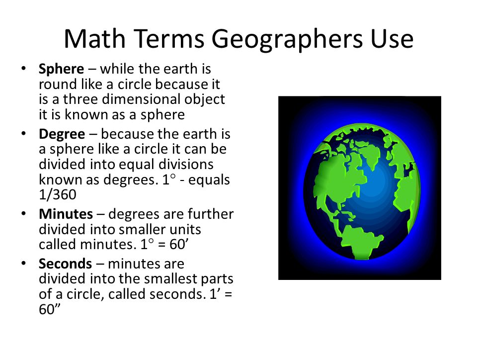Math Terms Geographers Use
