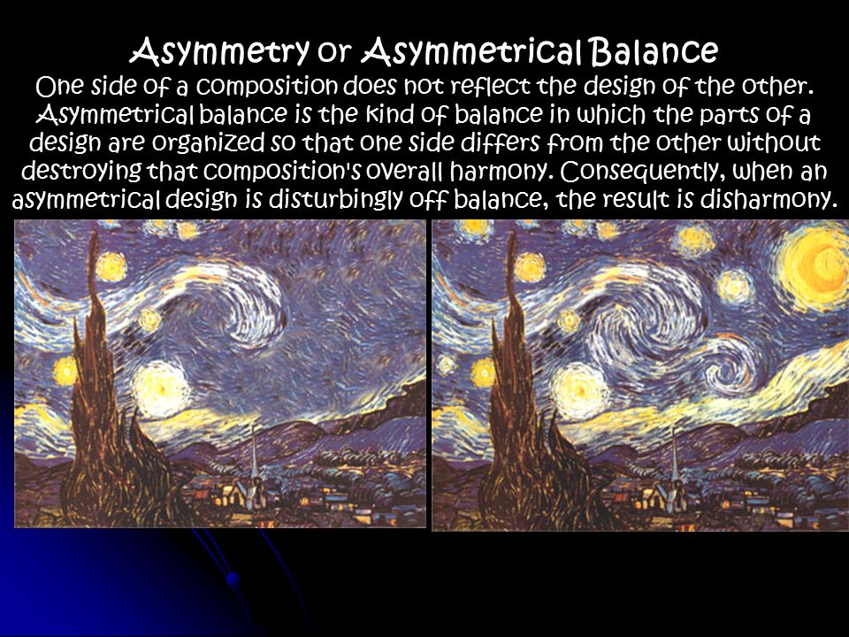Asymmetry or Asymmetrical Balance