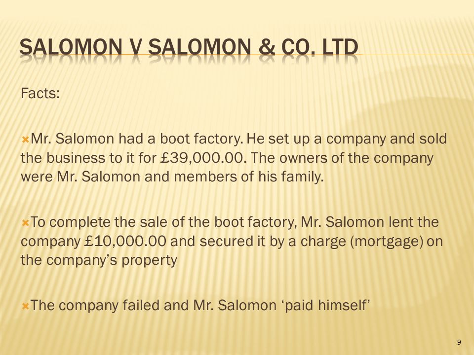 Salomon v a salomon & co ltd - draug.net