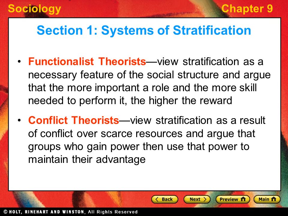 Section 1: Systems of Stratification
