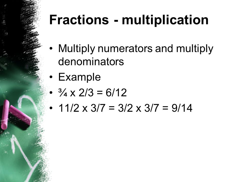 Fractions - multiplication