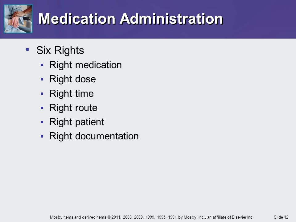 six rights to medication administration