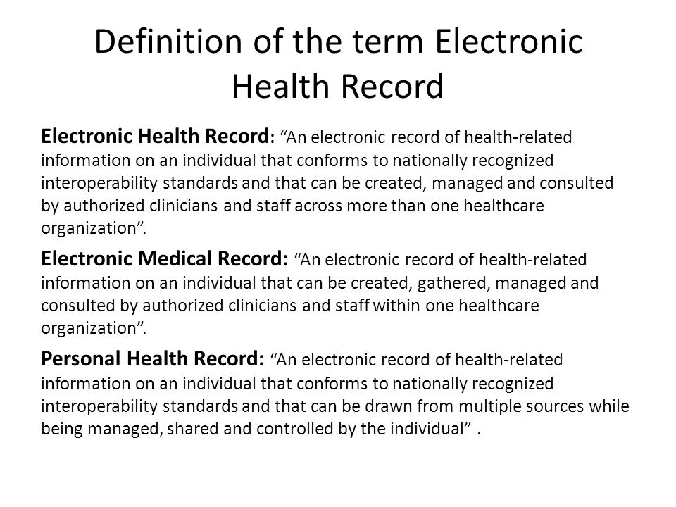 Electronic Health Records Ppt Video Online Download