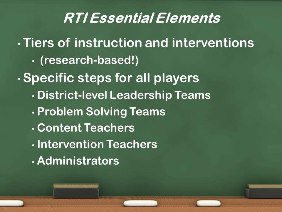 RTI Essential Elements