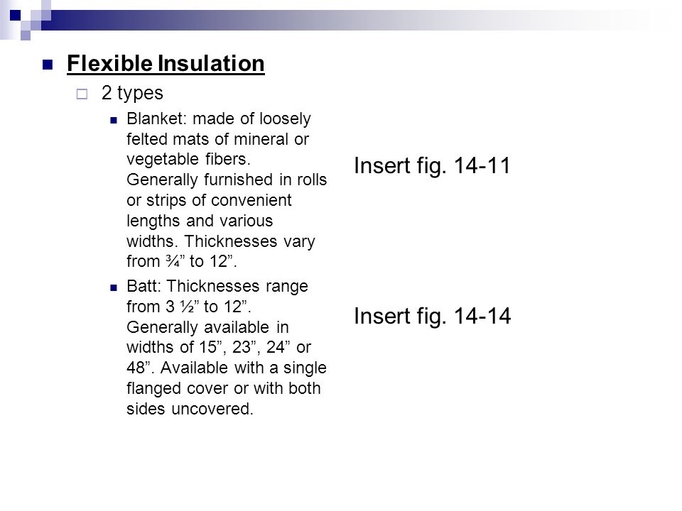 Flexible Insulation Insert fig Insert fig types