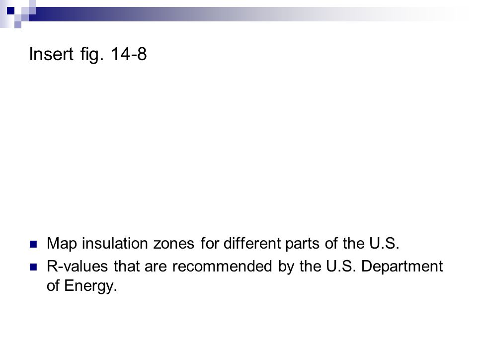 Insert fig Map insulation zones for different parts of the U.S.