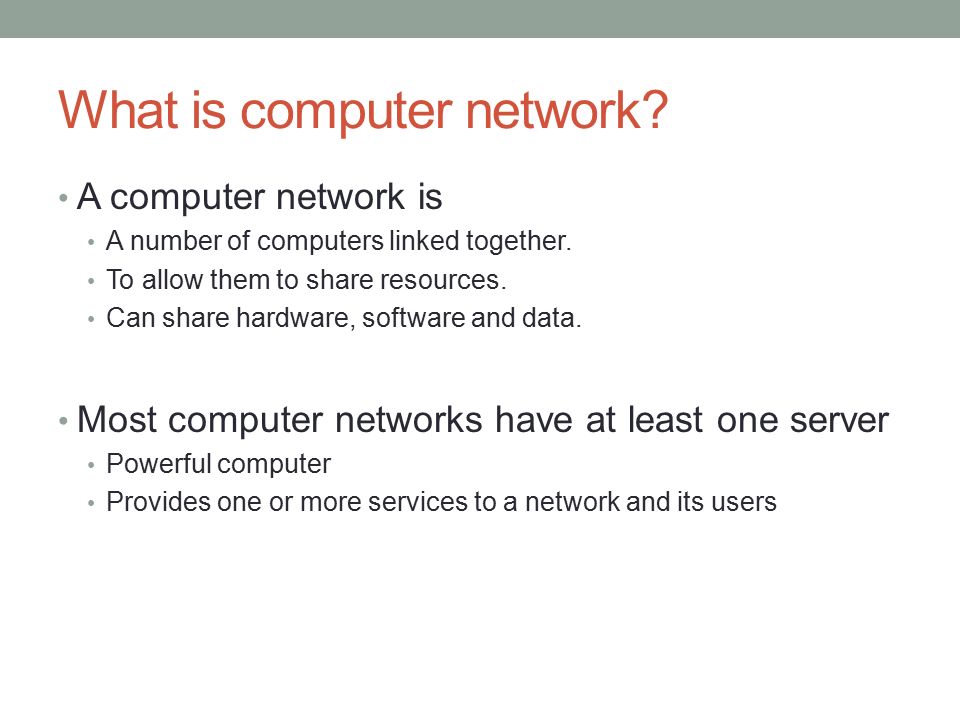 What is computer network