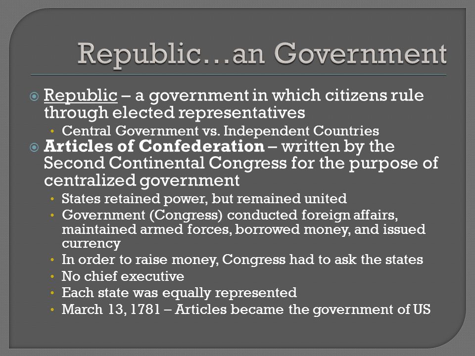 Republic…an Government