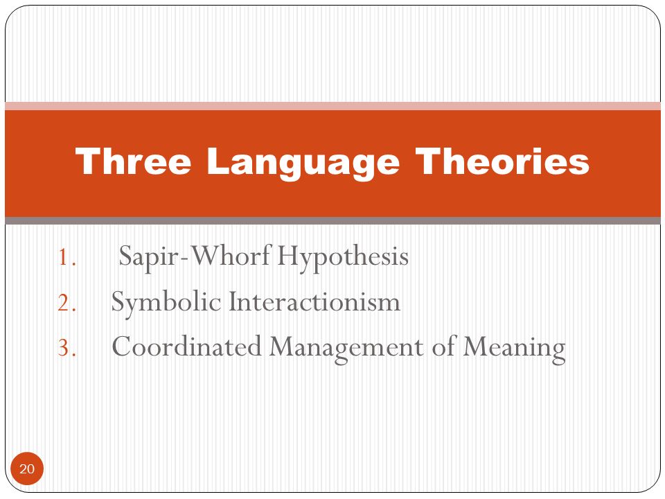 Three Language Theories