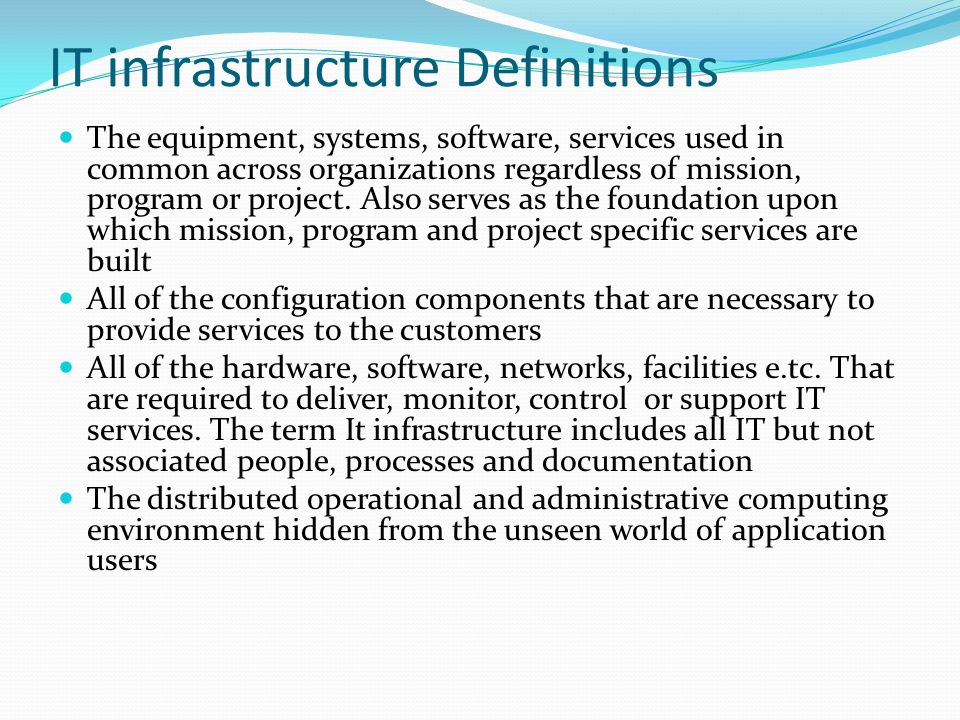 IT Infrastructure Chap 1: Definition - ppt video online download