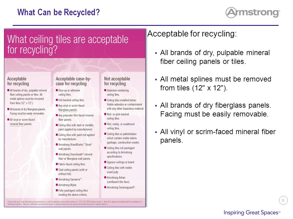 Armstrong World Industries Ceiling Tile Recycling Neal