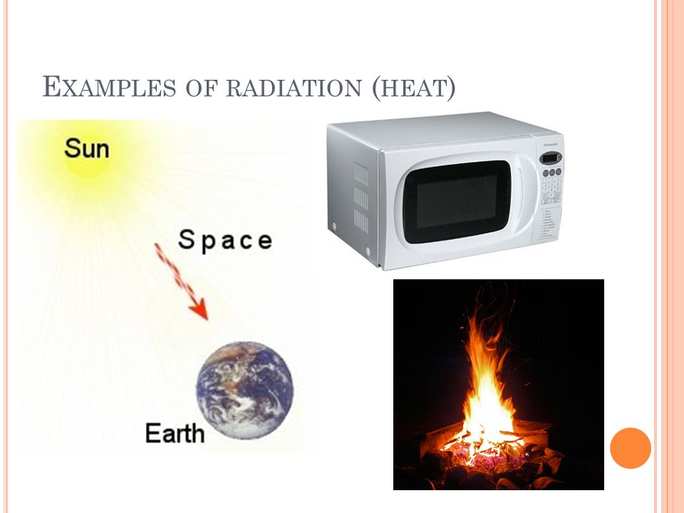 Examples of radiation (heat)