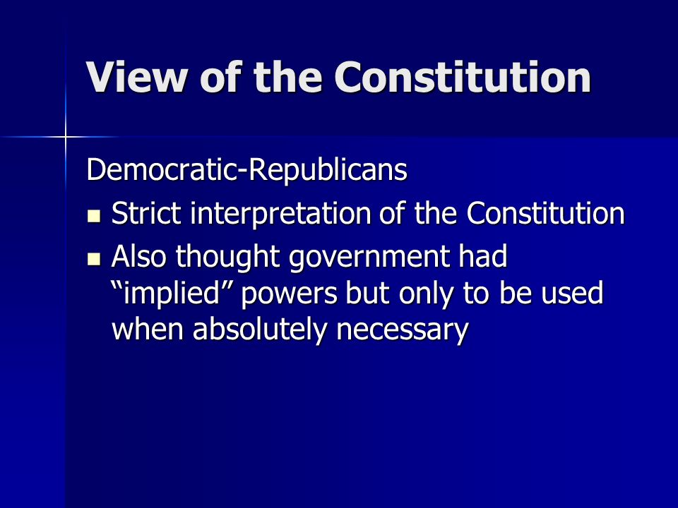View of the Constitution