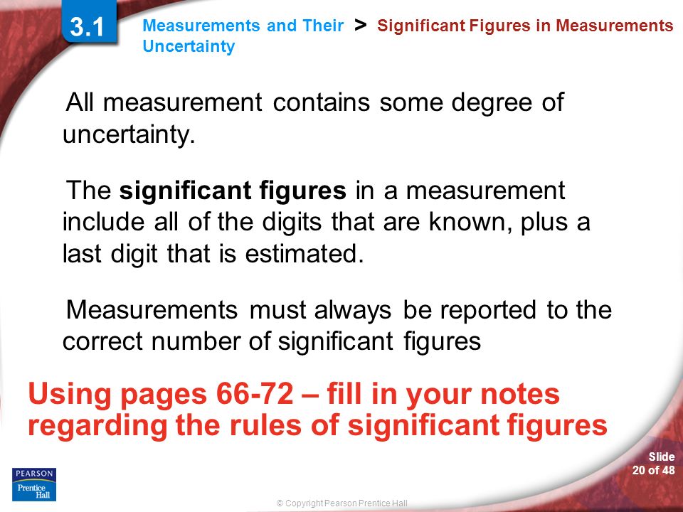 Significant Figures in Measurements