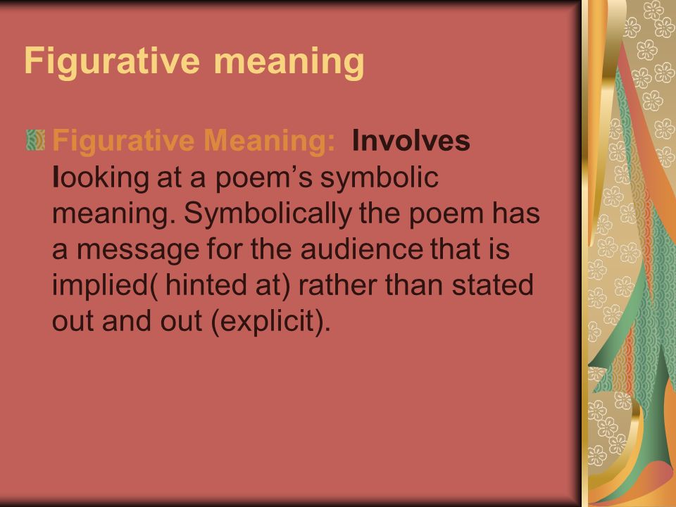 Figurative meaning